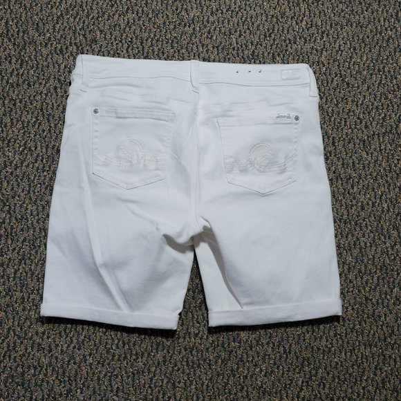 Seven7 White denim Booty Short Size 16 - Picture 1 of 10
